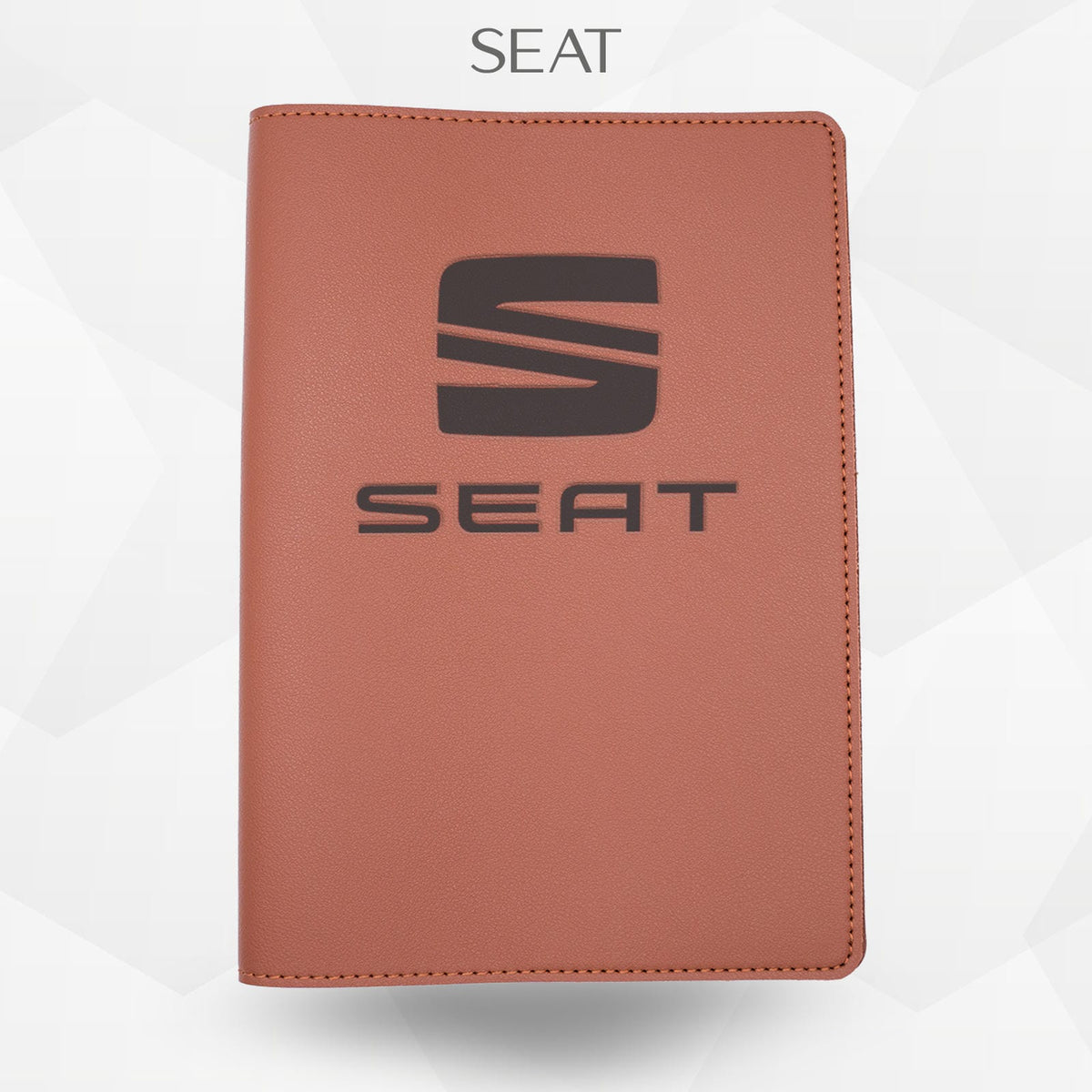 Porte-document voiture SEAT – simili cuir gravure laser Atelier Guillot