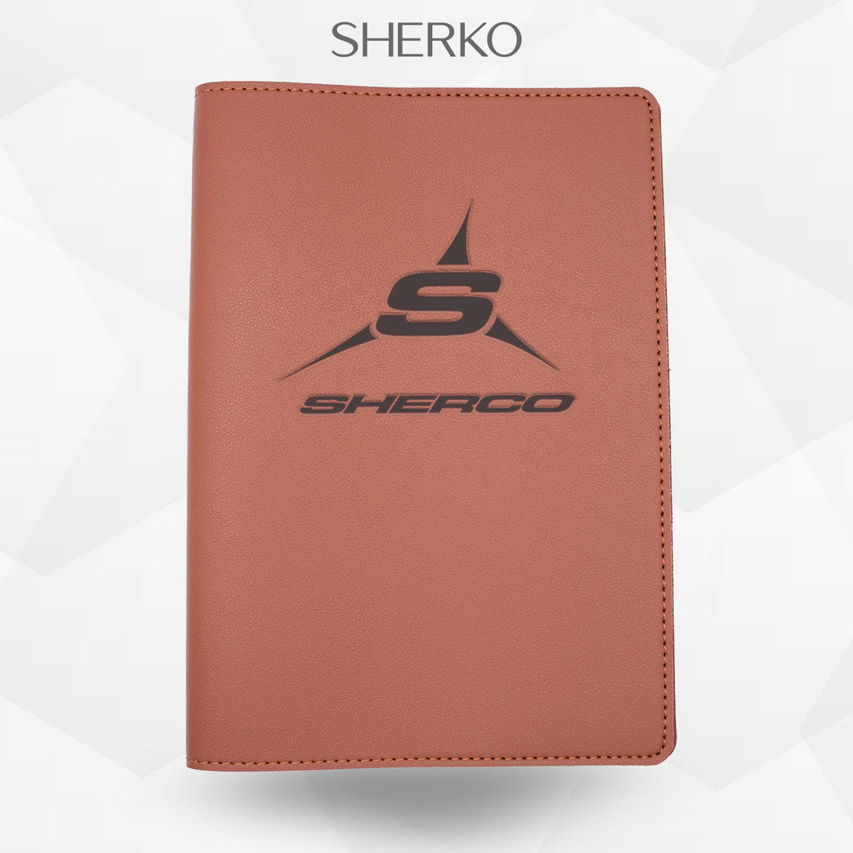 Porte-document moto Sherco – simili cuir gravure laser Atelier Guillot