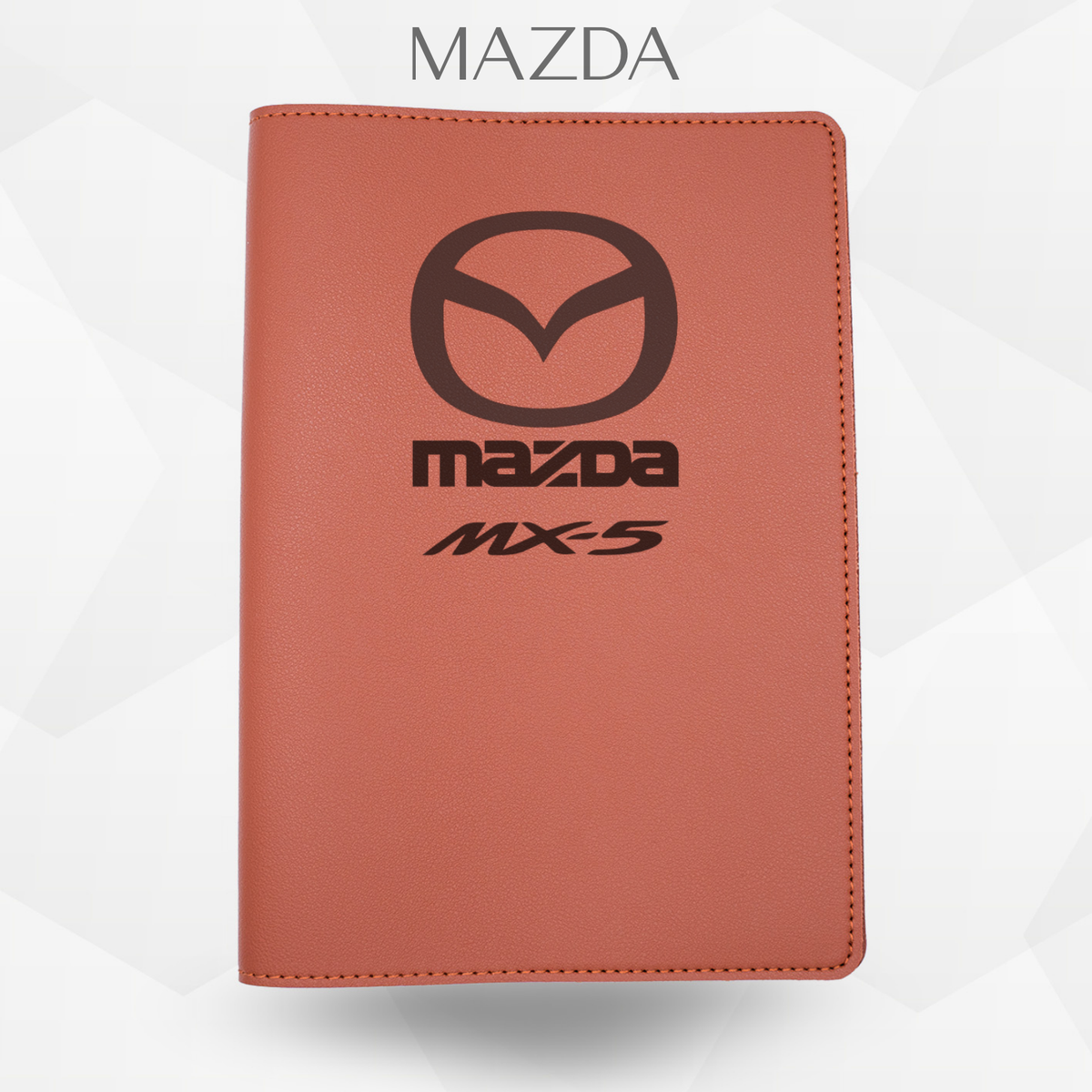 Port document Mazda MX-5 de couleur marron
