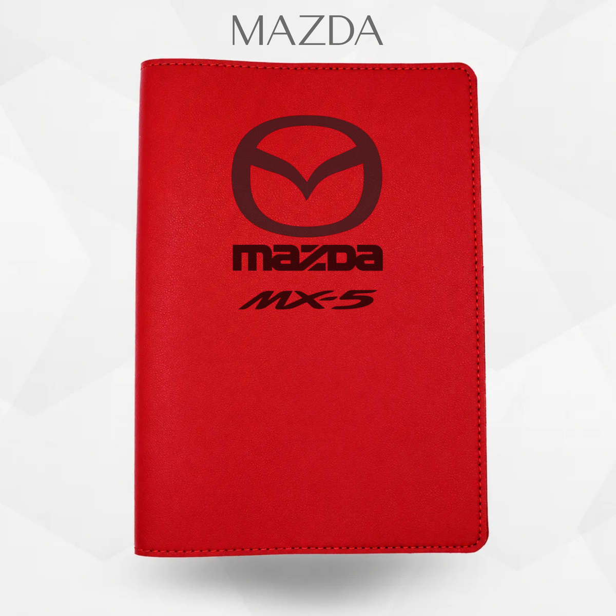 Port document Mazda MX-5 de couleur rouge