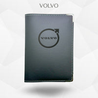 Porte carte grise Volvo – étui simili cuir gravure laser Atelier Guillot