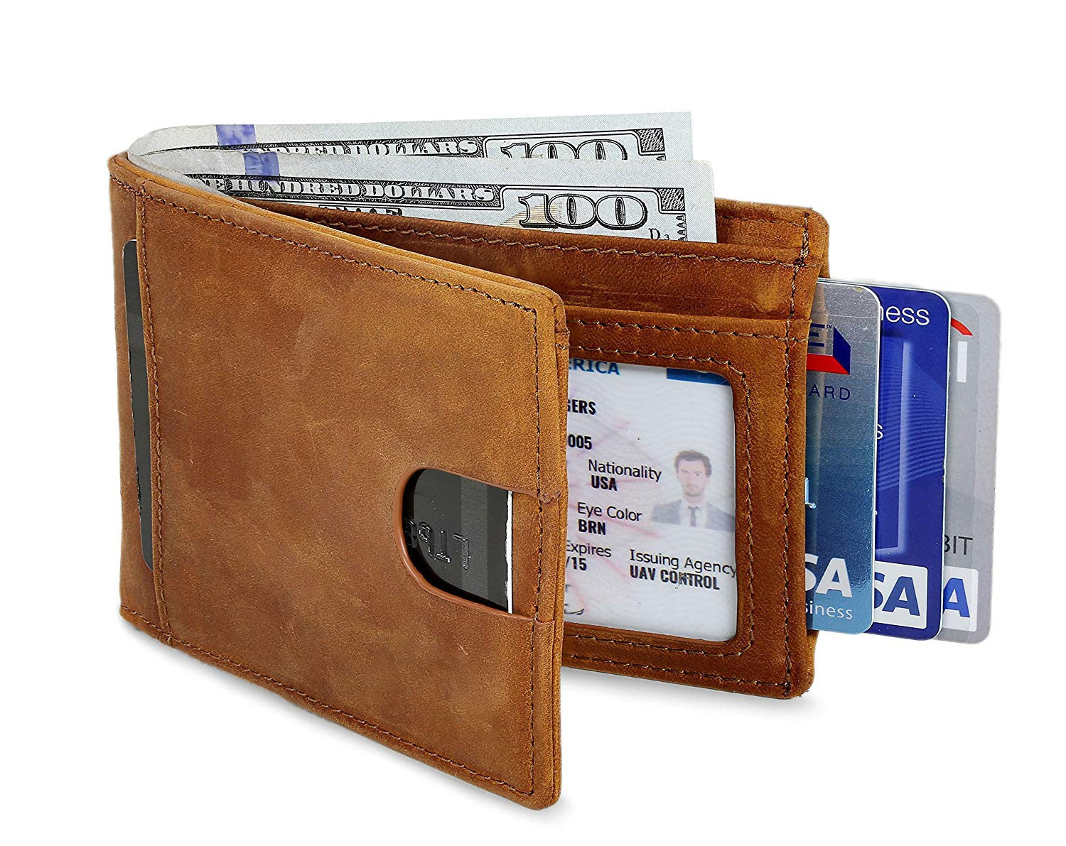 Porte Cartes luxe pour homme en cuir marron