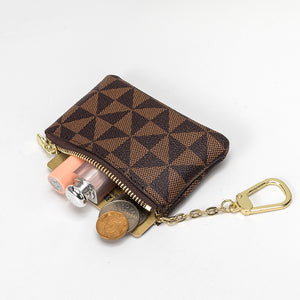porte carte de luxe pour femme minimaliste avec un porte clé 