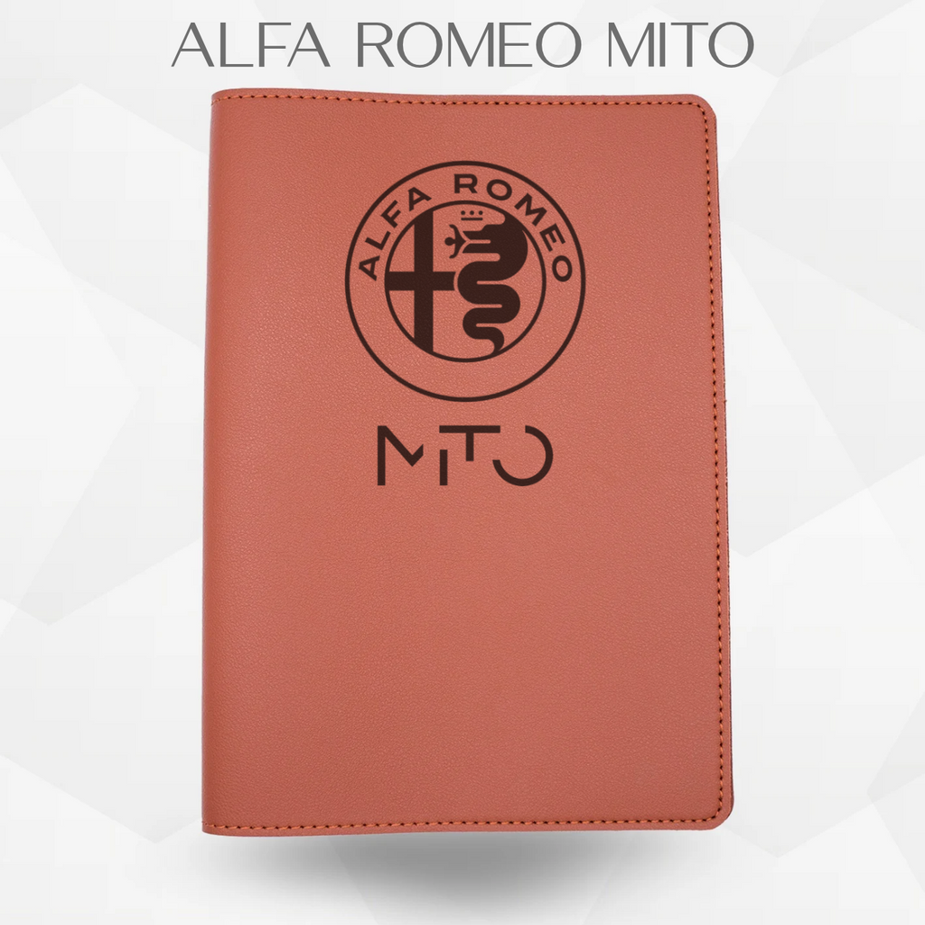Porte document Alfa romeo mito de couleur marron