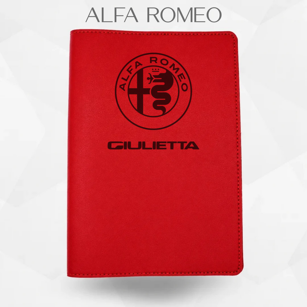 Porte document alfa romeo giulietta de couleur rouge