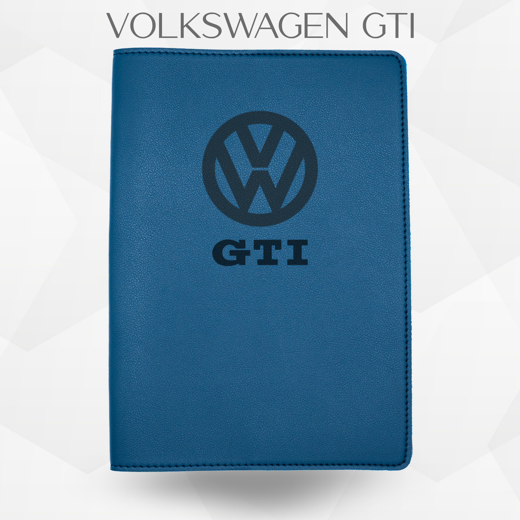 Porte document Volkswagen GTI de couleur bleu 