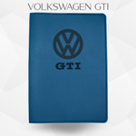 Porte document Volkswagen GTI de couleur bleu 