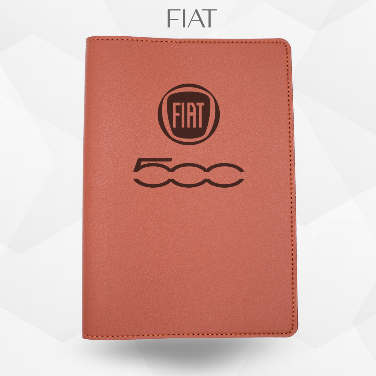 porte document fiat500 de couleur marron