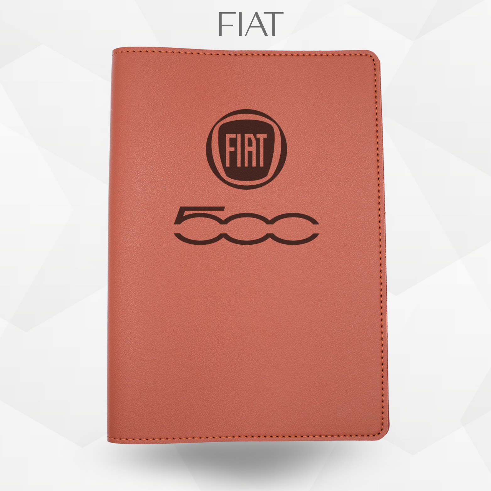 porte document fiat500 de couleur marron