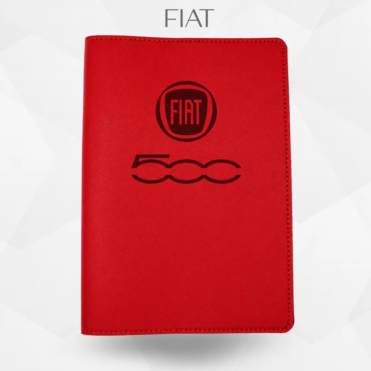 porte document fiat500 de couleurrouge
