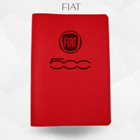 porte document fiat500 de couleurrouge