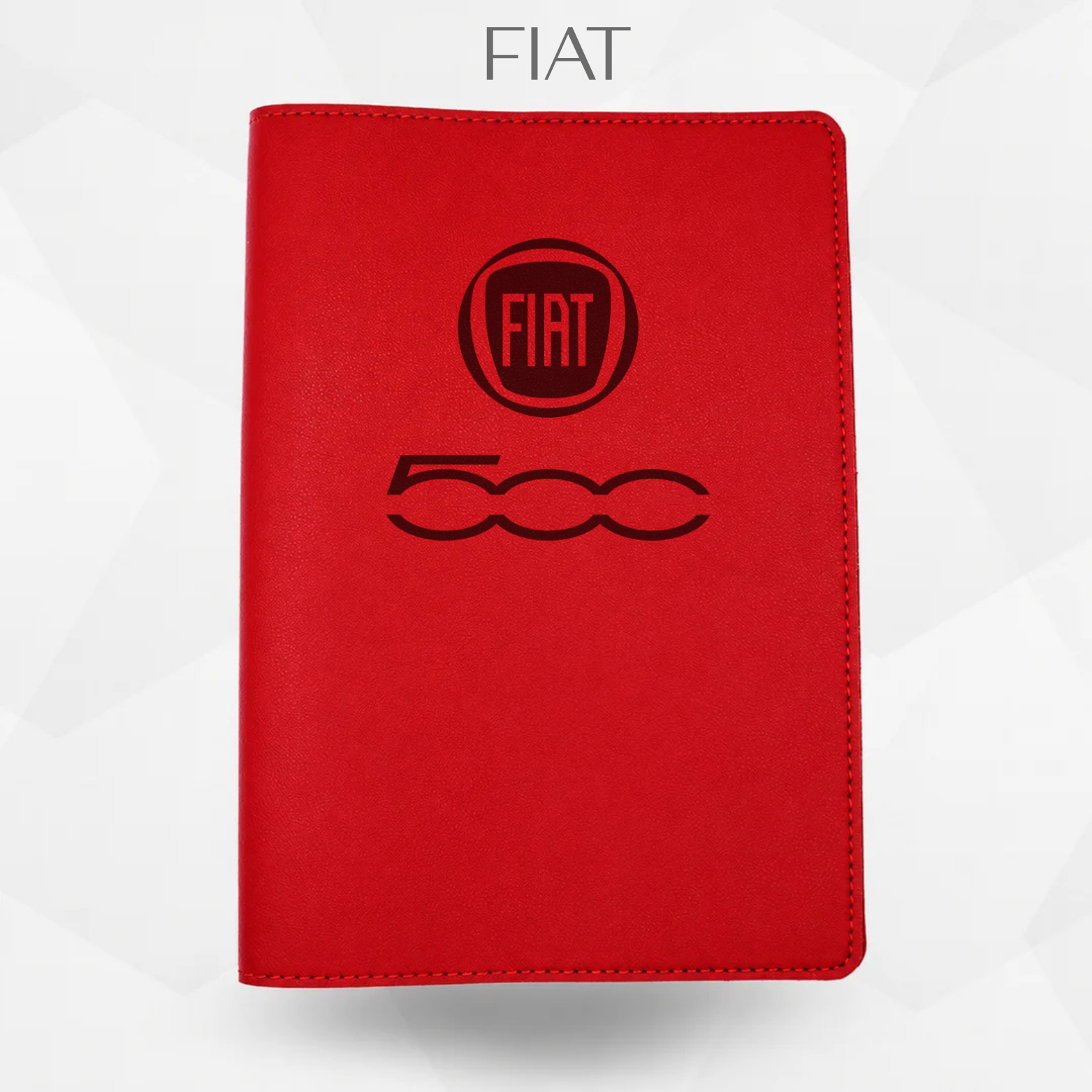porte document fiat500 de couleurrouge