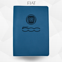 porte document fiat500 de couleur bleu 