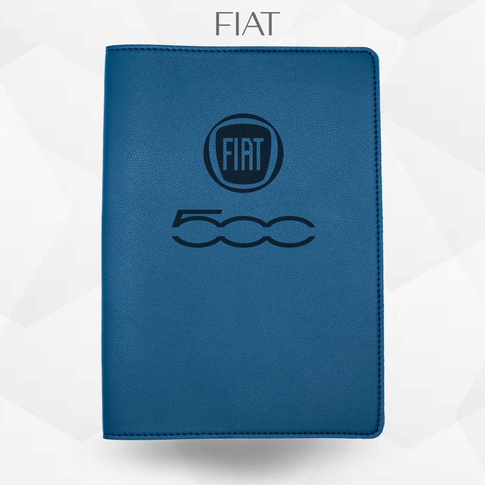 porte document fiat500 de couleur bleu 