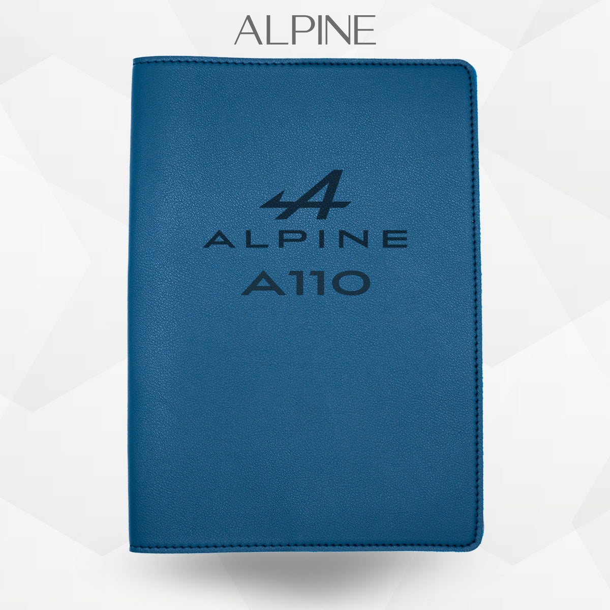 Porte document Alpine A110 de couleur  bleu