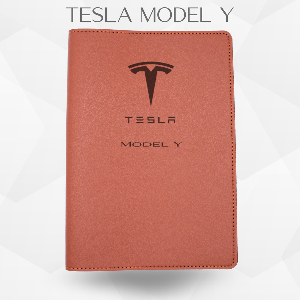 porte document tesla model Y de couleur marron