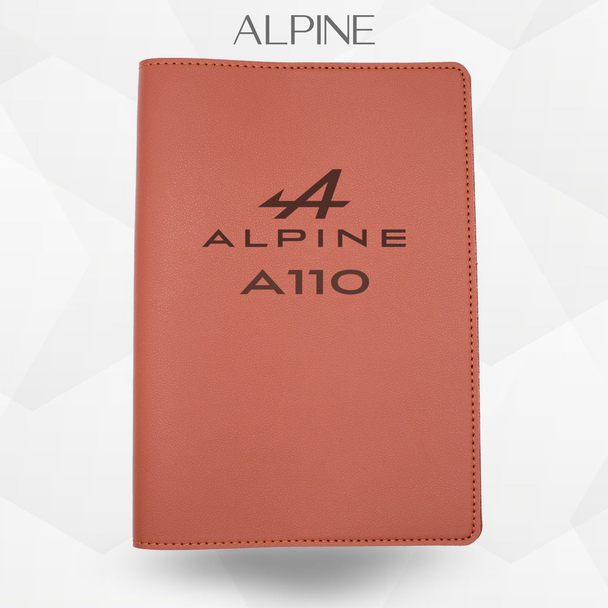 Porte document Alpine A110 de couleur marron 