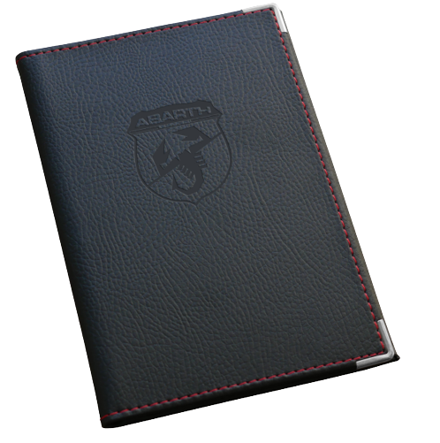 Porte Carte Grise Abarth en simili cuir