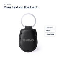 Option: engraved text on the back (first name, initials, license plate)