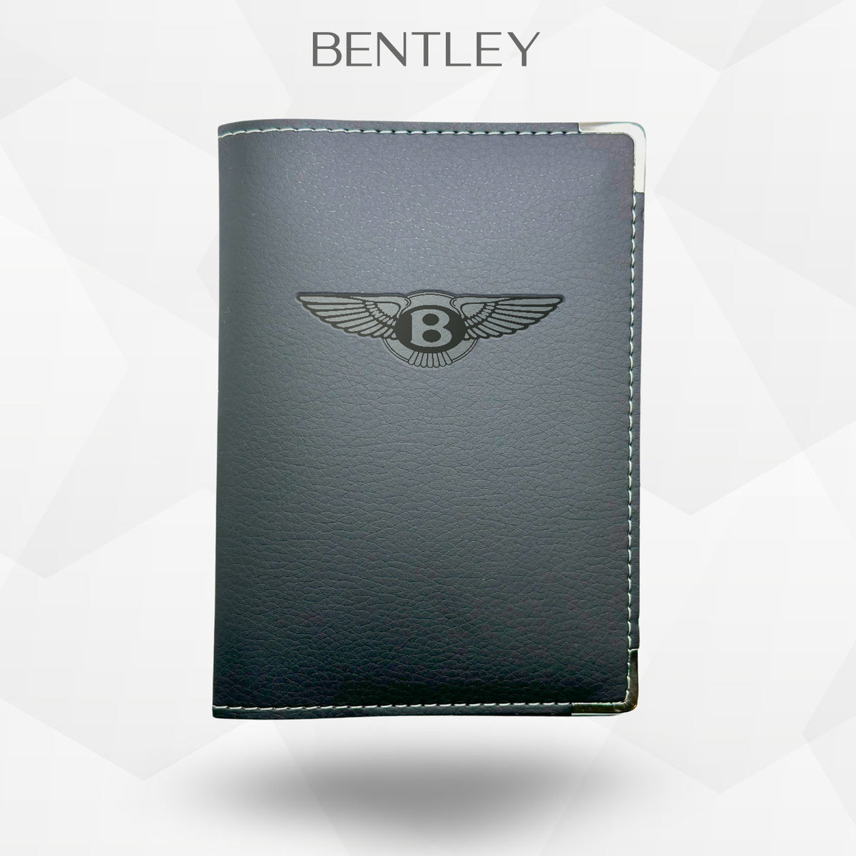 Porte carte grise Bentley – étui simili cuir gravure laser Atelier Guillot