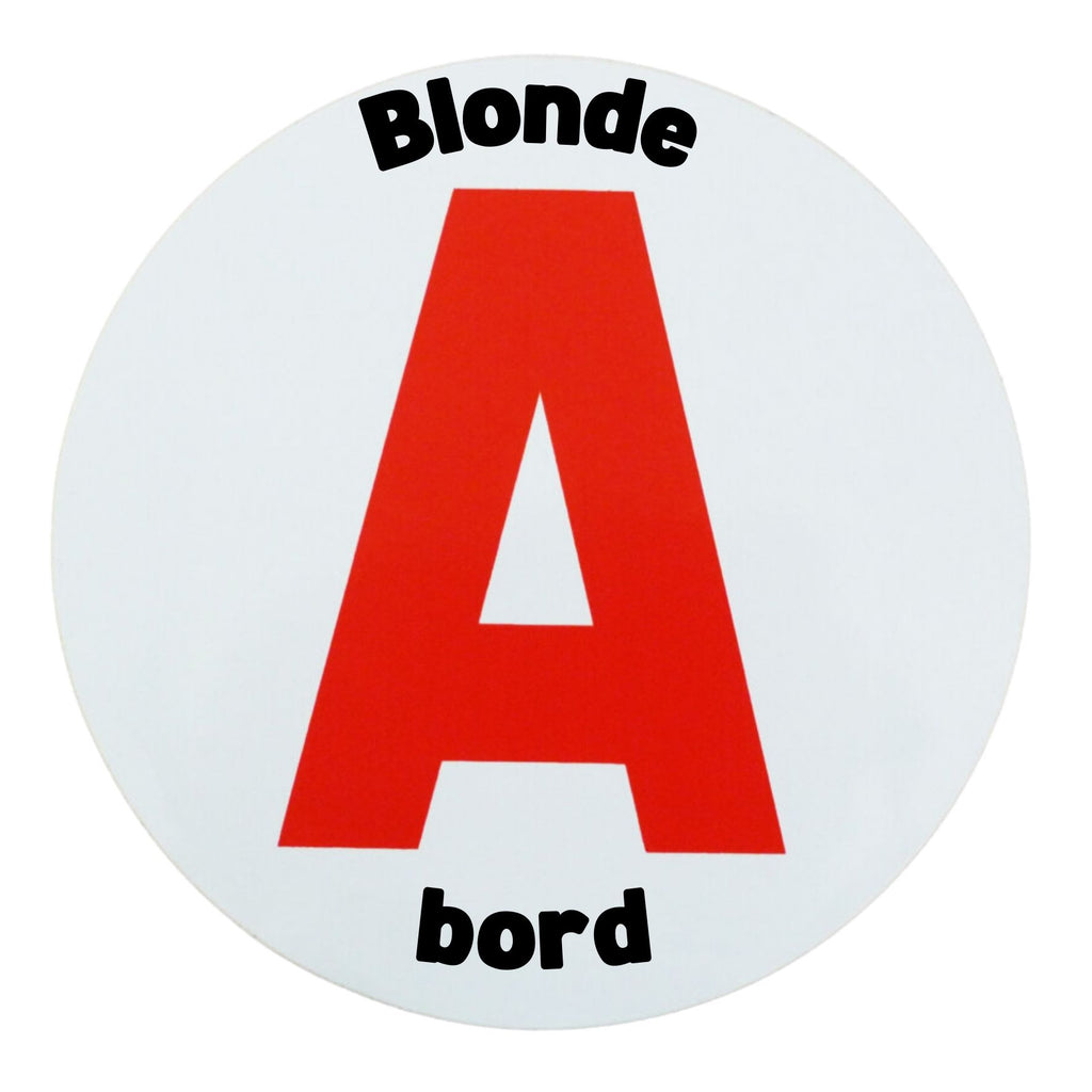 Disque A "Blonde à Bord" – Autocollant Magnétique