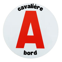 Scheibe A „Reiterin an Bord“ – Magnetaufkleber