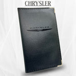 Charger l&#39;image dans la galerie, pochette de rangement noir en simili cuir pour carte grise chrysler
