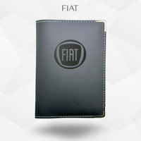 Porte carte grise Fiat – étui simili cuir gravure laser Atelier Guillot