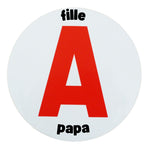 Disque A "Fille à Papa" – Autocollant Magnétique