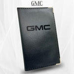 Charger l&#39;image dans la galerie, étui de rangement noir en simili cuir pour carte grise de la marque GMC
