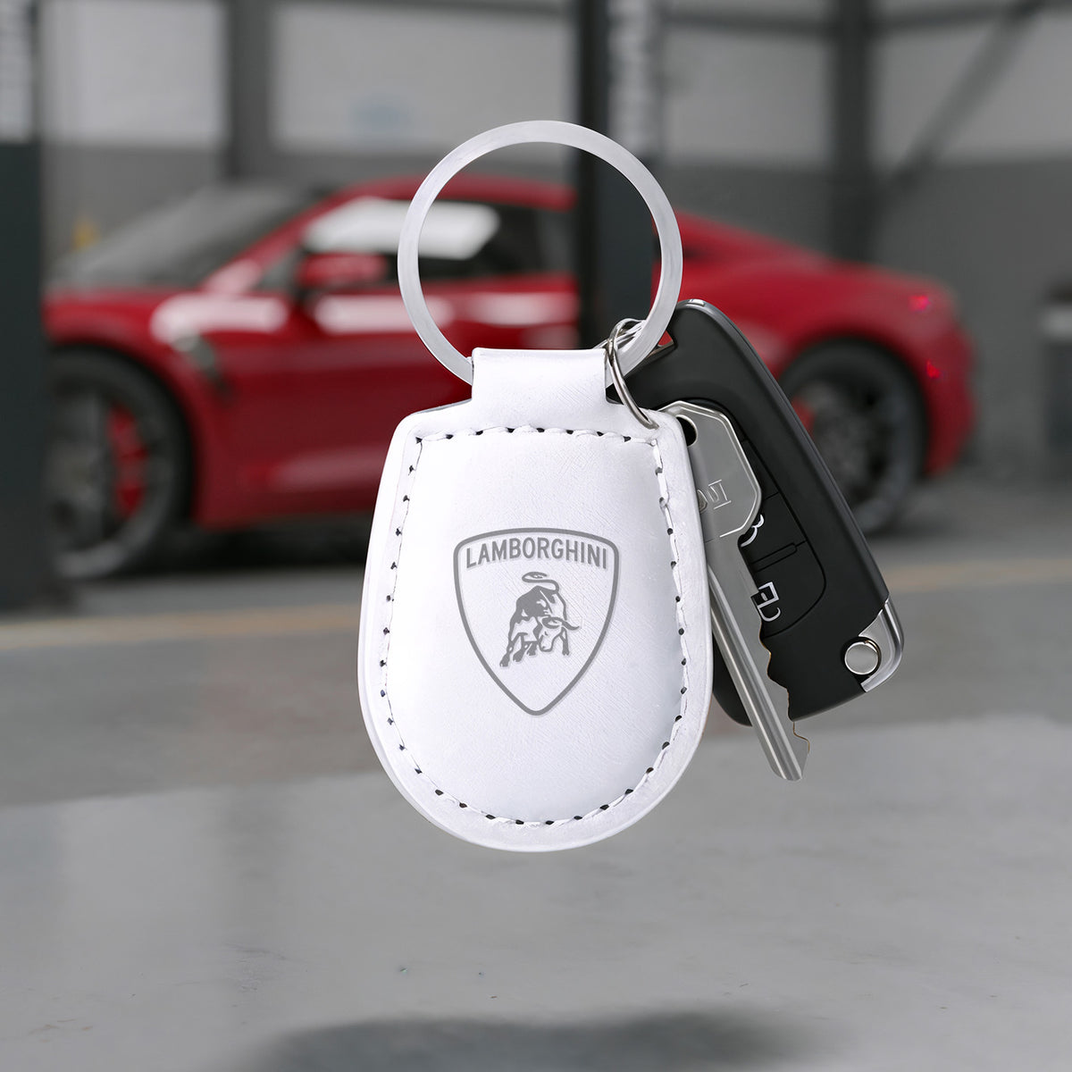 Porte-Clé Voiture Lamborghini — gravure laser simili cuir Atelier Guillot