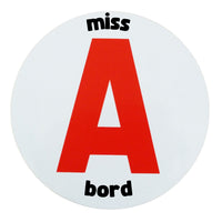 Scheibe A "Miss à Bord" – Magnetaufkleber