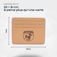Porte-carte bancaire Abarth Atelier Guillot : 10 × 8 cm, à peine plus qu'une carte