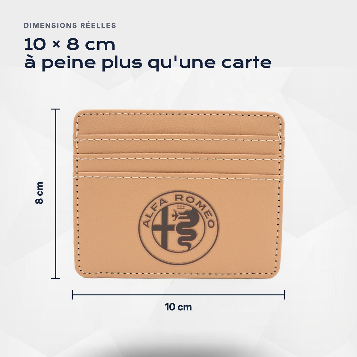 Porte-carte bancaire Alfa-Romeo Atelier Guillot : 10 × 8 cm, à peine plus qu'une carte
