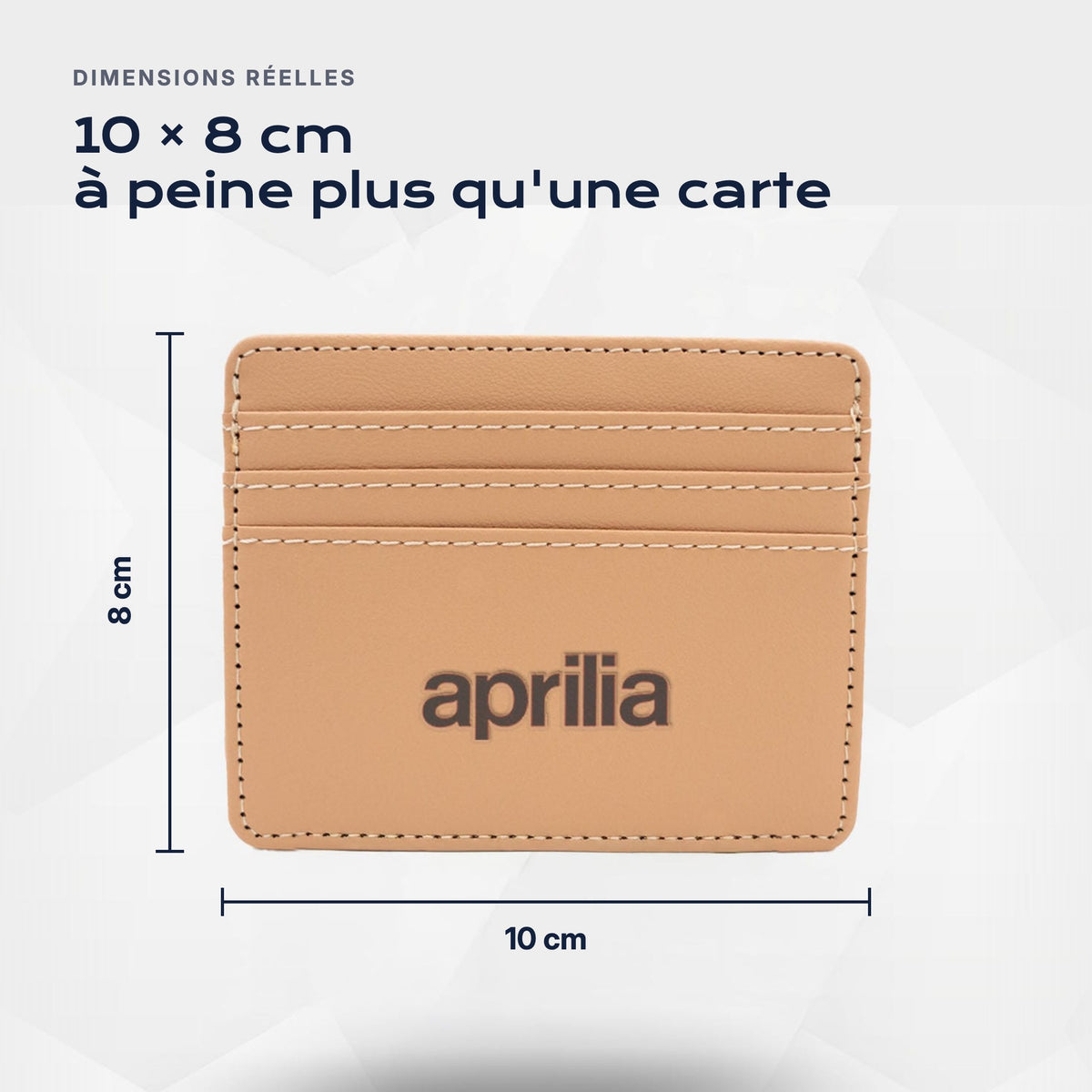 Porte-carte bancaire Aprilia Atelier Guillot : 10 × 8 cm, à peine plus qu'une carte