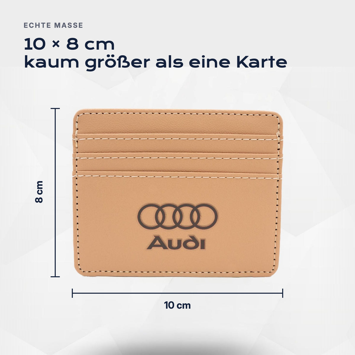 Kartenetui Audi von Atelier Guillot: 10 × 8 cm, kaum größer als eine Karte
