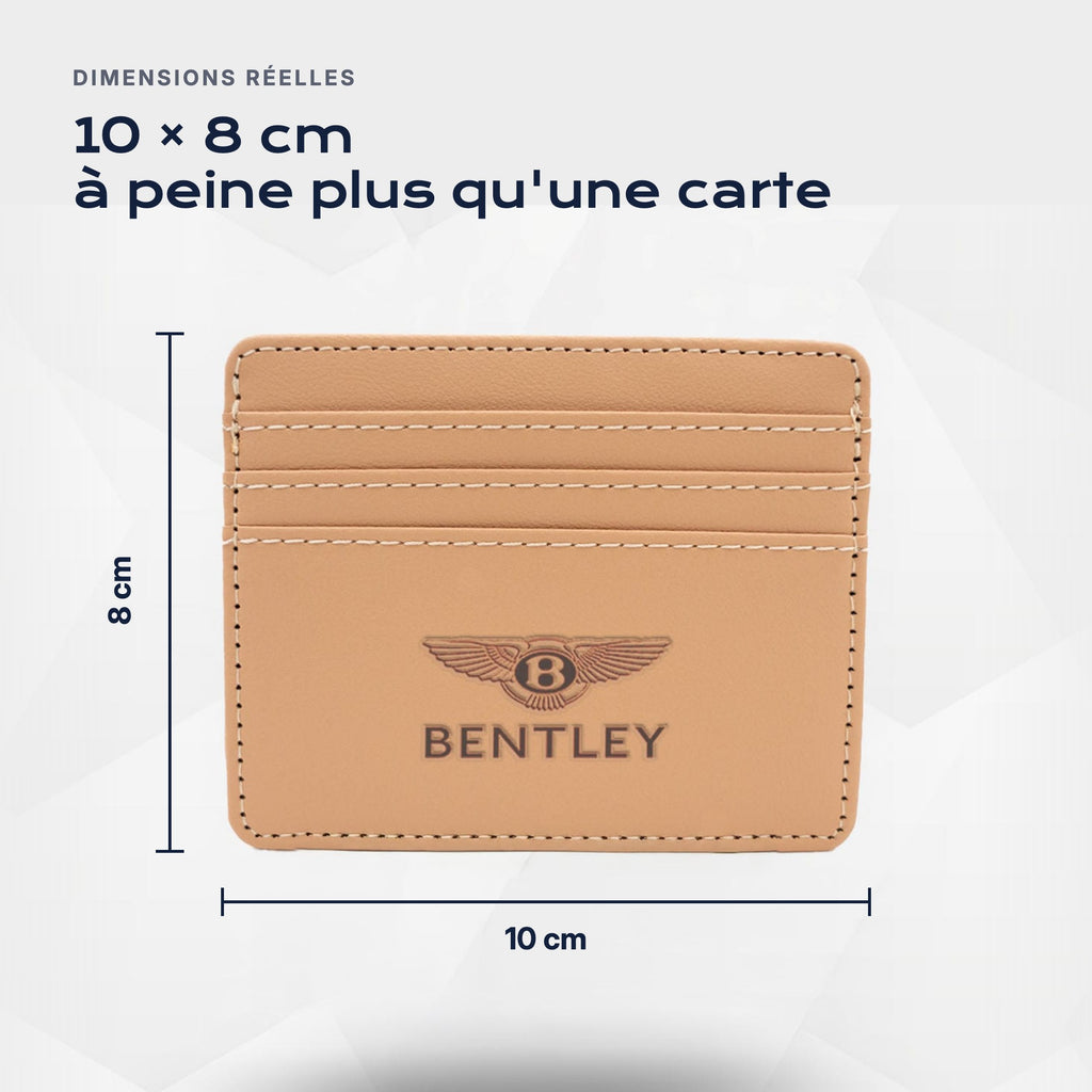 Porte-carte bancaire Bentley Atelier Guillot : 10 × 8 cm, à peine plus qu'une carte
