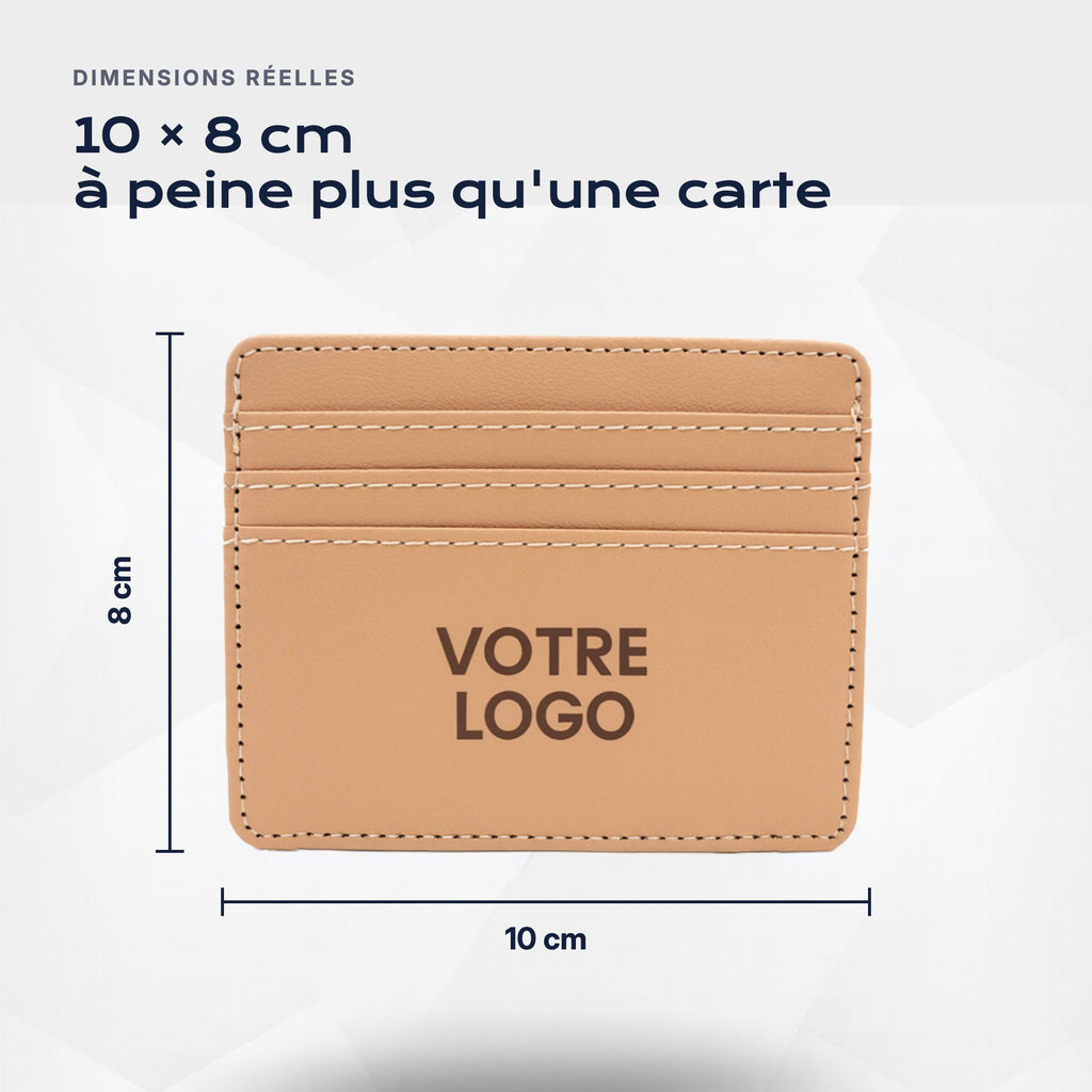 Porte-carte bancaire Personnalisé Atelier Guillot : 10 × 8 cm, à peine plus qu'une carte