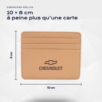 Porte-carte bancaire Chevrolet Atelier Guillot : 10 × 8 cm, à peine plus qu'une carte