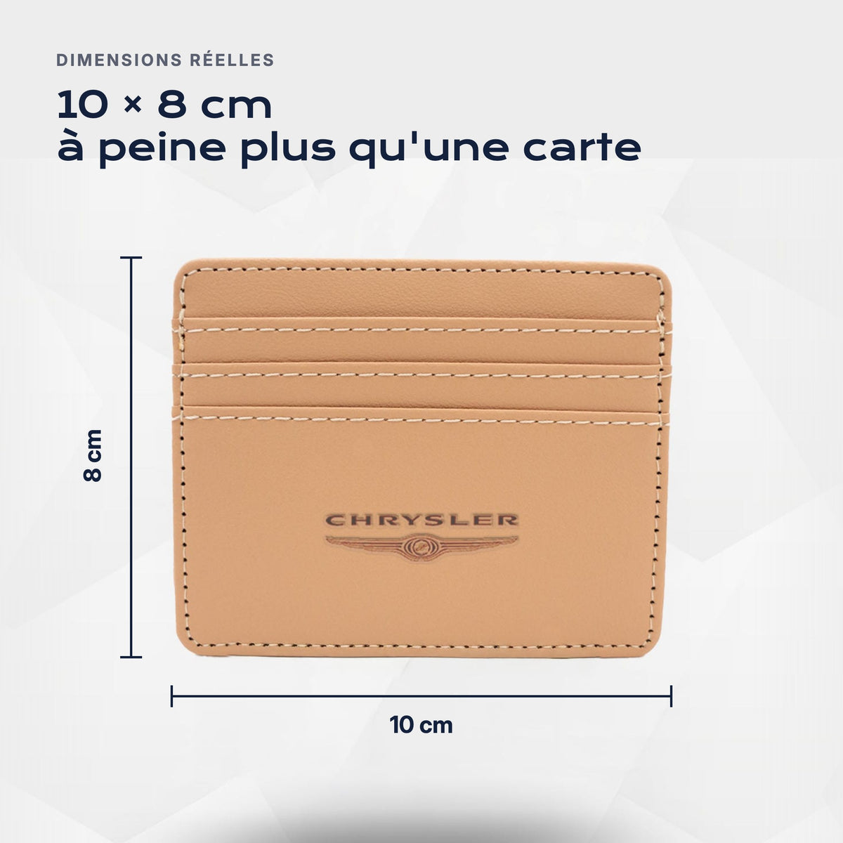 Porte-carte bancaire Chrysler Atelier Guillot : 10 × 8 cm, à peine plus qu'une carte