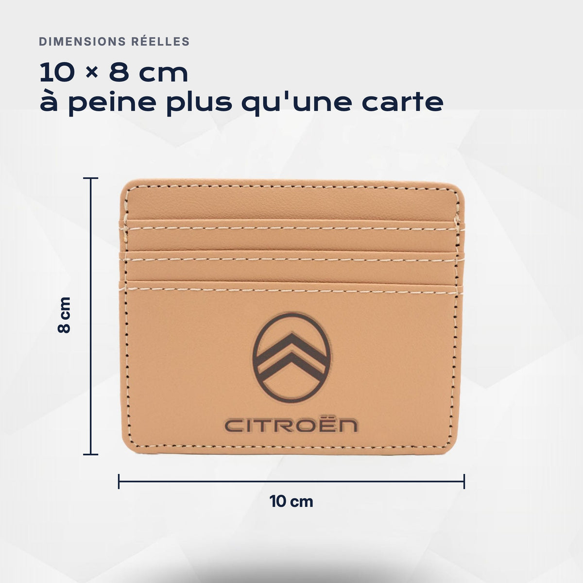 Porte-carte bancaire Citroën Atelier Guillot : 10 × 8 cm, à peine plus qu'une carte