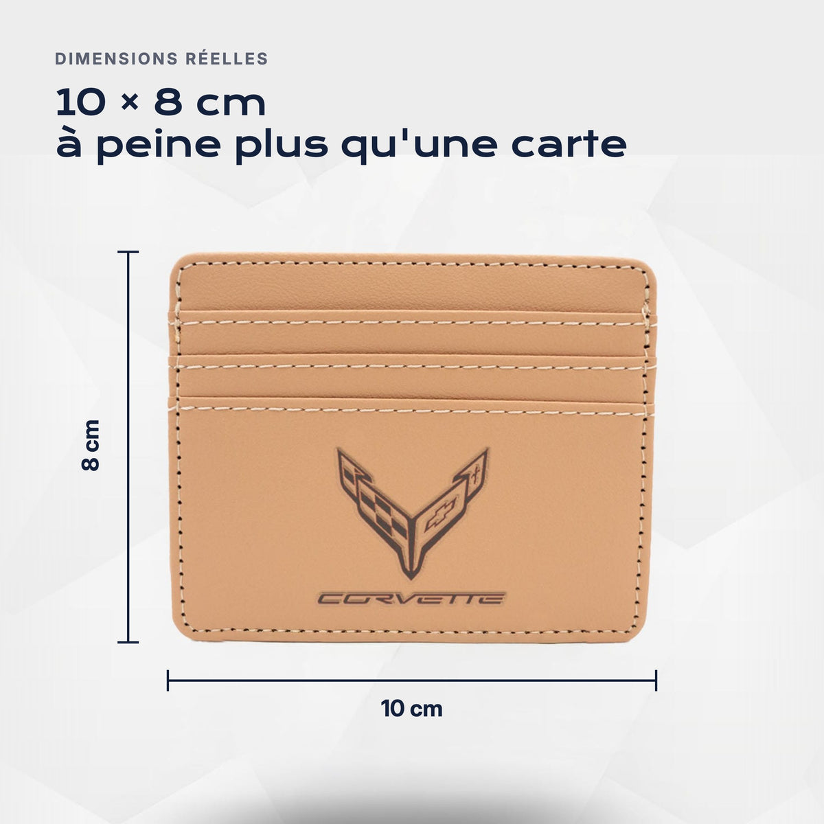 Porte-carte bancaire Corvette Atelier Guillot : 10 × 8 cm, à peine plus qu'une carte