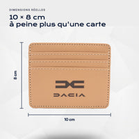 Porte-carte bancaire Dacia Atelier Guillot : 10 × 8 cm, à peine plus qu'une carte
