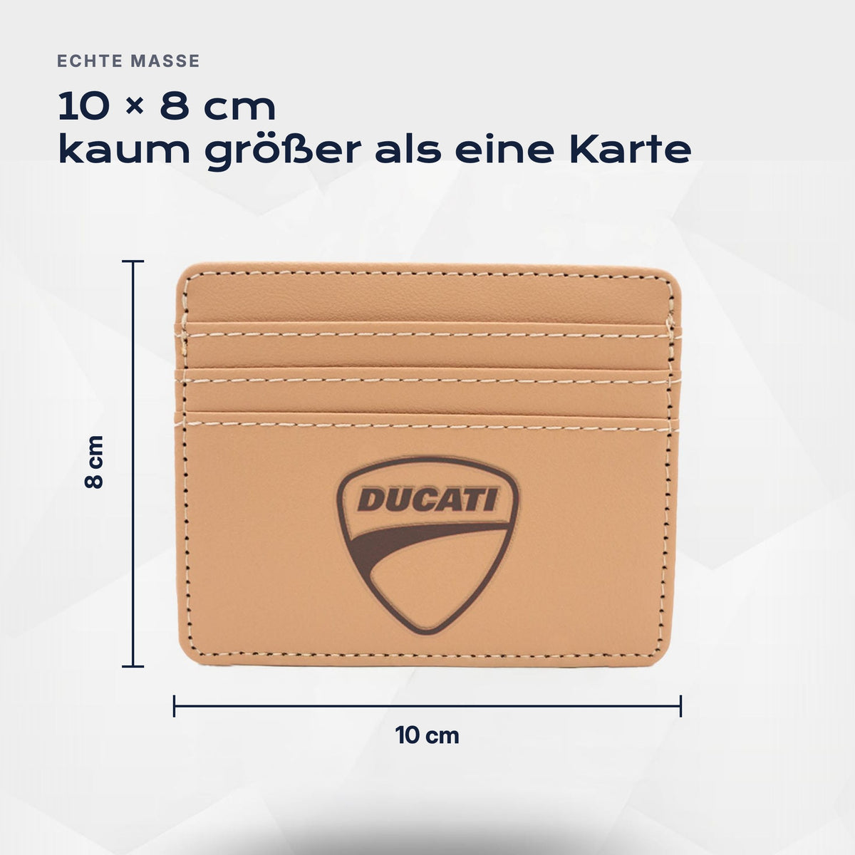 Kartenetui Ducati von Atelier Guillot: 10 × 8 cm, kaum größer als eine Karte