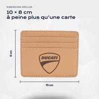 Porte-carte bancaire Ducati Atelier Guillot : 10 × 8 cm, à peine plus qu'une carte