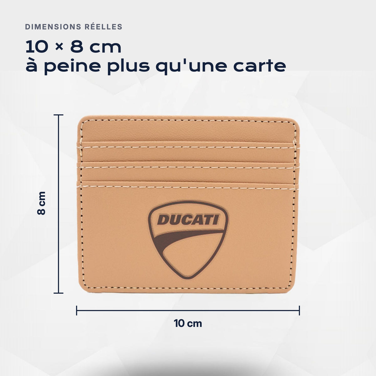 Porte-carte bancaire Ducati Atelier Guillot : 10 × 8 cm, à peine plus qu'une carte