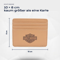 Kartenetui Harley-Davidson von Atelier Guillot: 10 × 8 cm, kaum größer als eine Karte