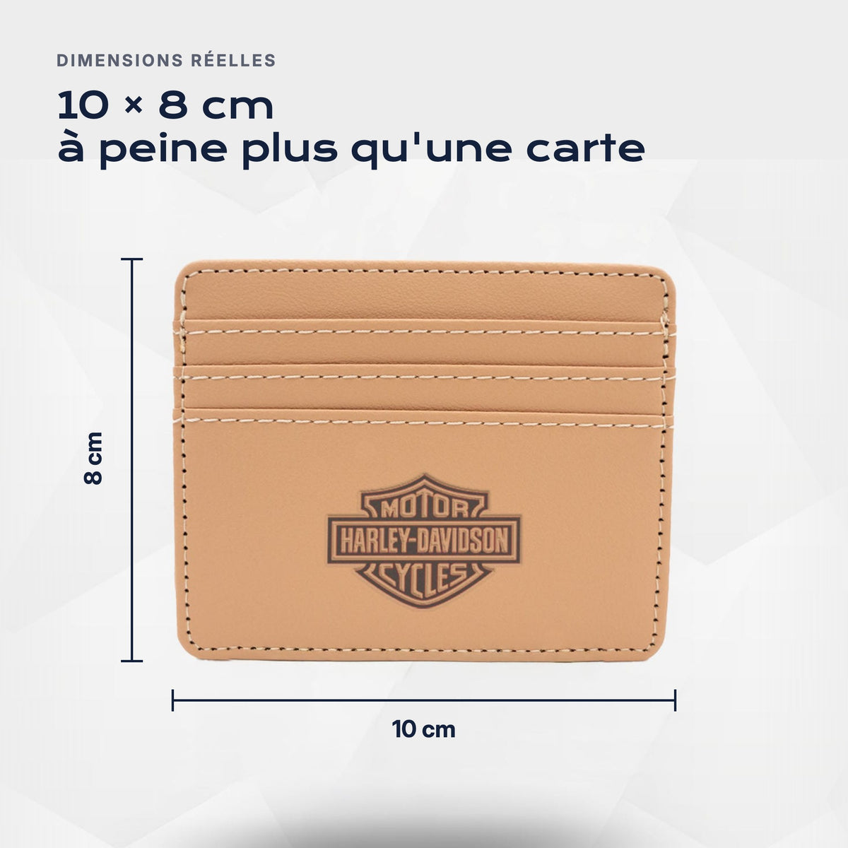 Porte-carte bancaire Harley-Davidson Atelier Guillot : 10 × 8 cm, à peine plus qu'une carte