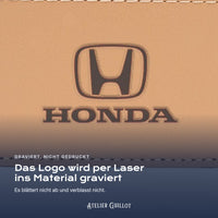 Logo Honda, per Laser in Kunstleder graviert