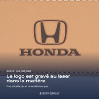 Logo Honda gravé au laser dans le simili cuir